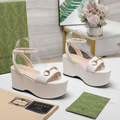 JHGS20 Slipper 8CM Heel Size 35-42 Leather Shoes with box
