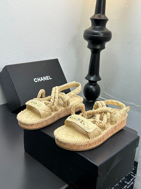 GCS2 Leather shoes Women35-41 Slipper with box