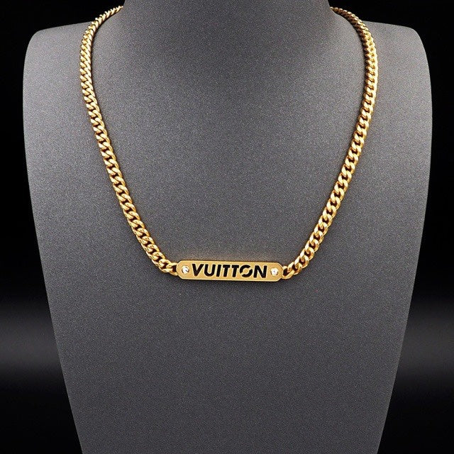 X633    Men's and women's titanium steel necklace jewelry