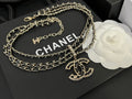 X555  Women's three-layer leather diamond necklace jewelry
