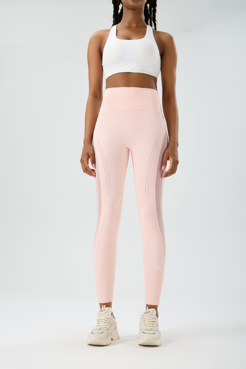 zalo3111   Women's Spring and Autumn Breathable Mesh Yoga Pants, High Waist Tight Waist, Sports Pants, Clothing